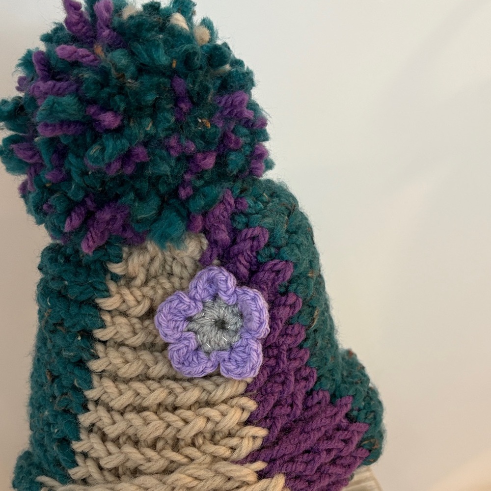 Handcrafted Multicolor Knit Hat - Picture 2 of 2